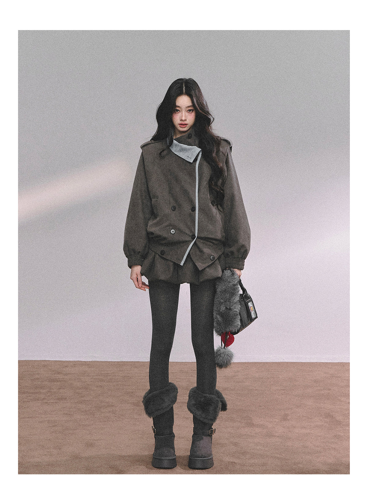 ShaoYeYan Barn Time Zone Audrey Hepburn Style Two-Piece Set