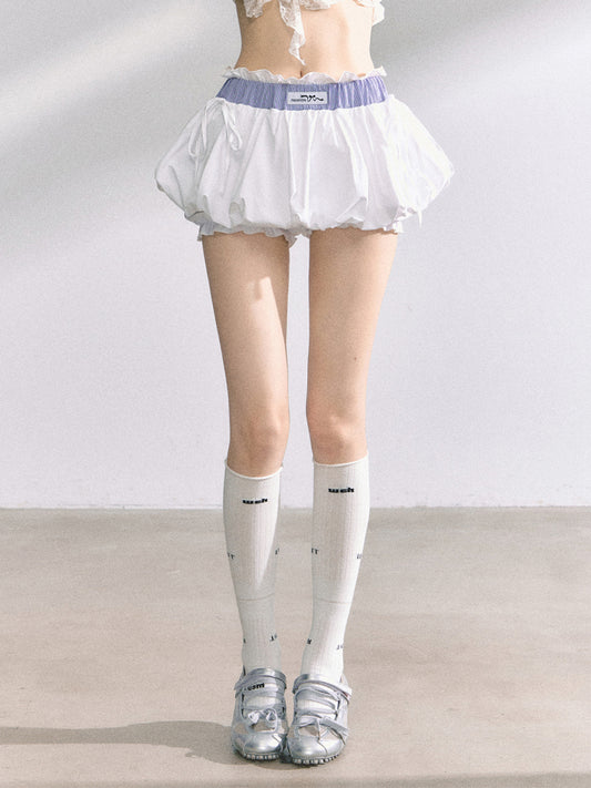 SHAOYEYAN Floral Hem Mini Skirt