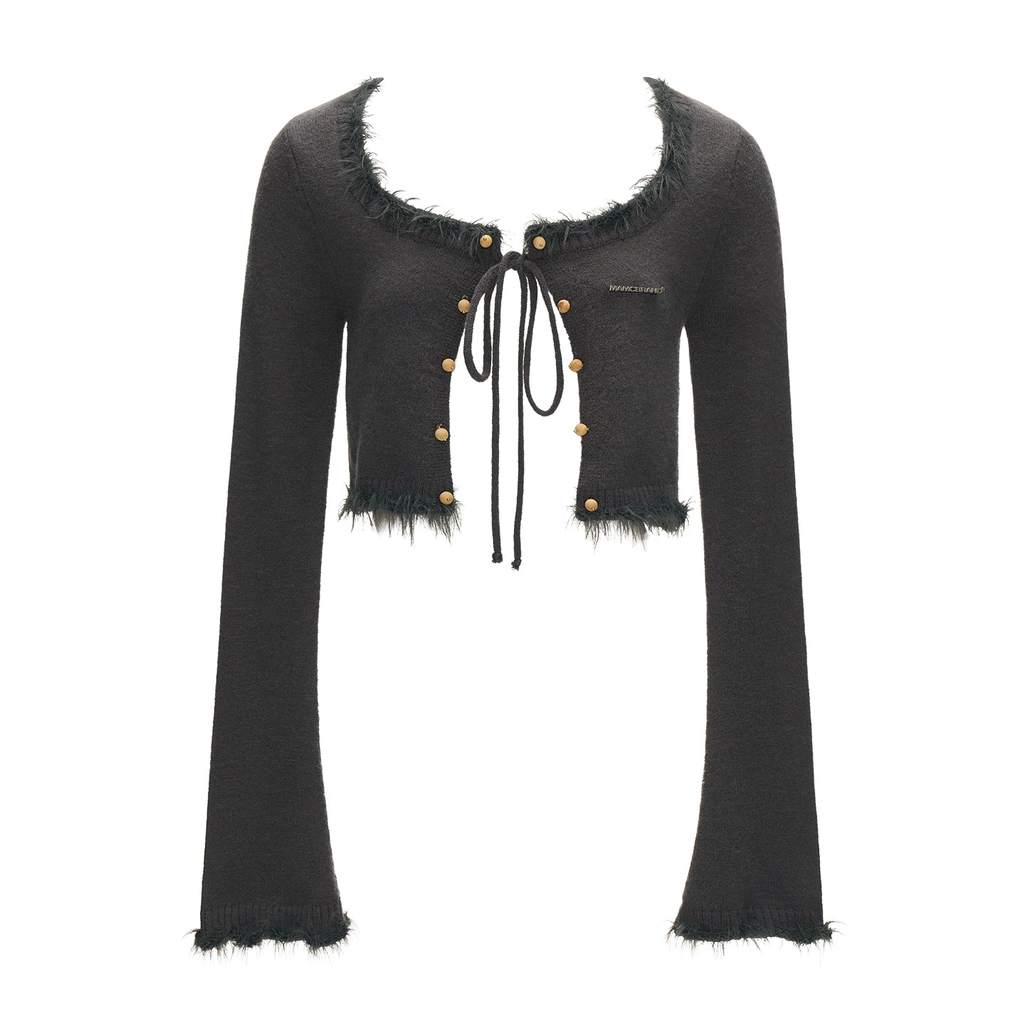 MAMC Square Neck Cropped Cardigan