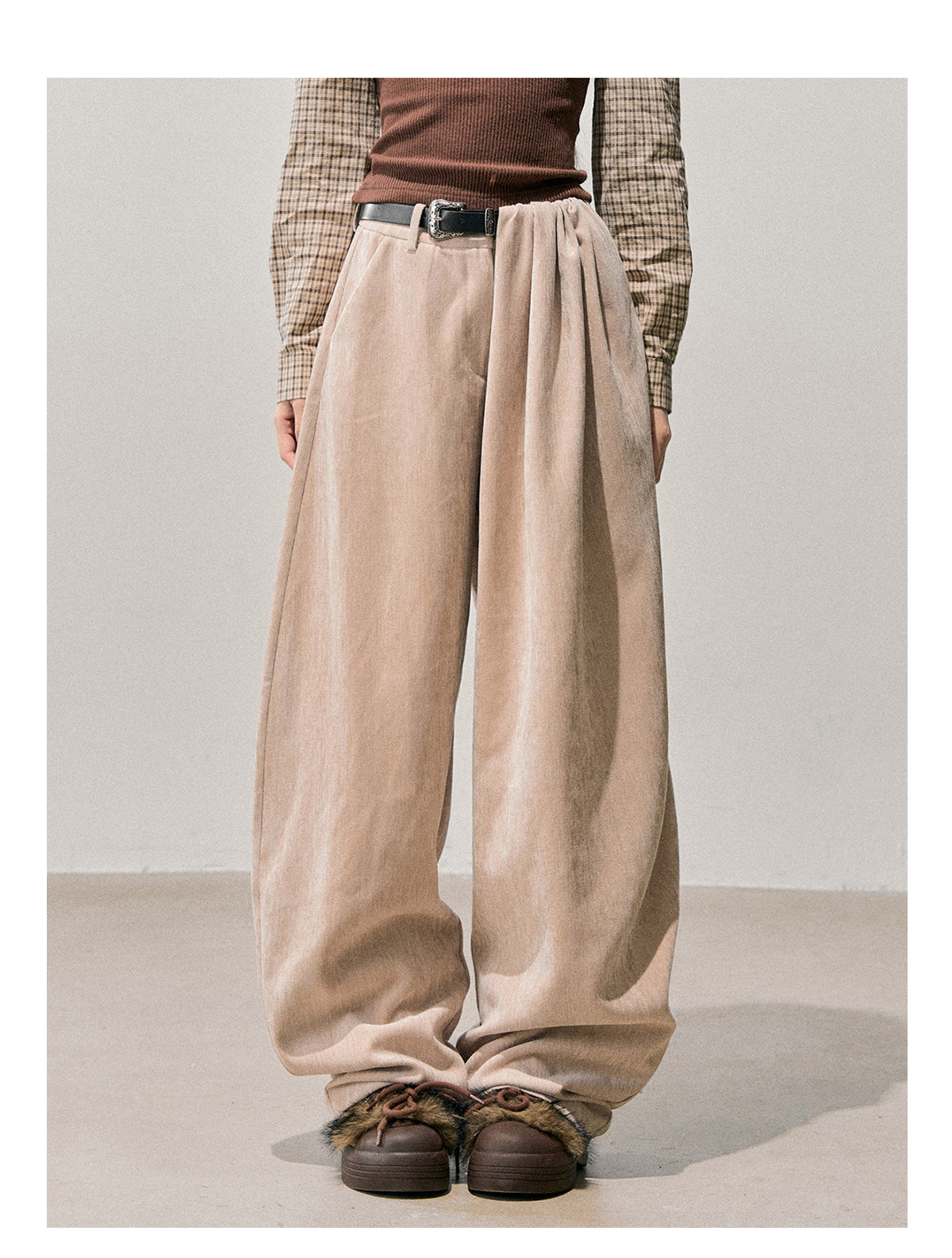 ShaoYeYan Sunset & Glance Wide-Leg Pants