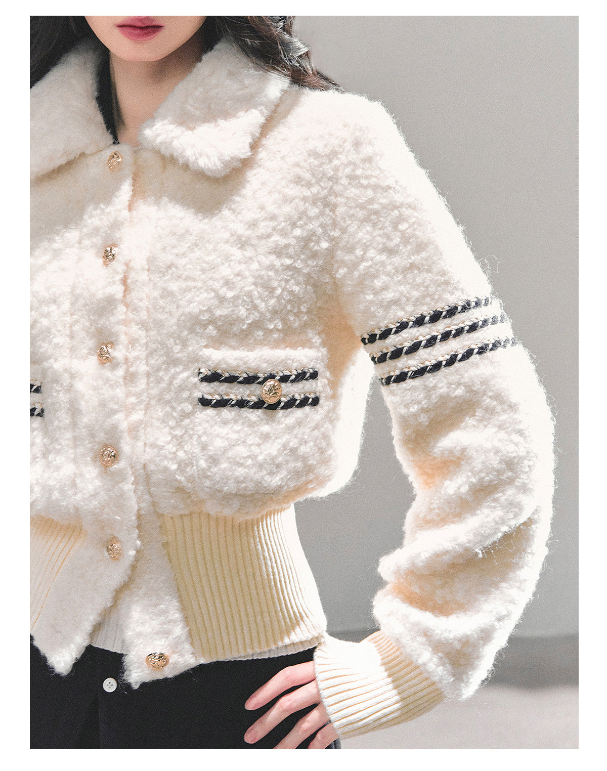 ShaoYeYan Let Her Descend Lamb Fur Jacket