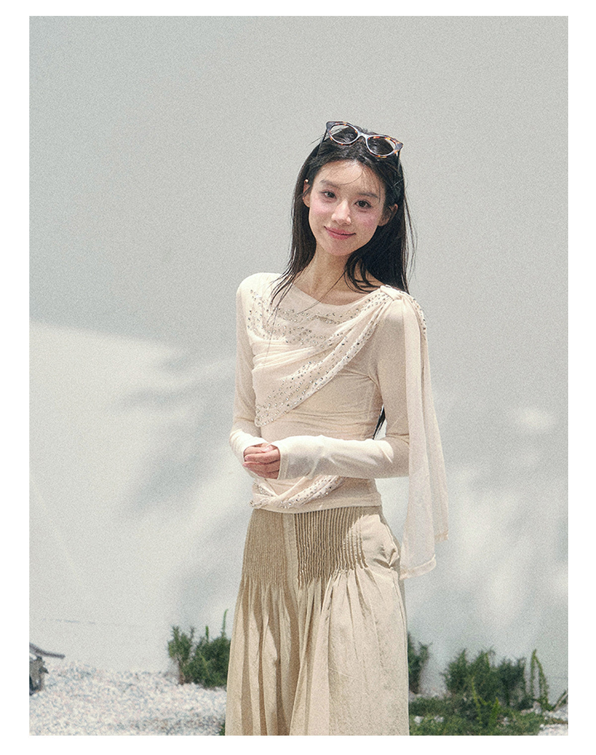 ShaoYeYan Aomalm She Kisses Frost Sheer Sparkle Set