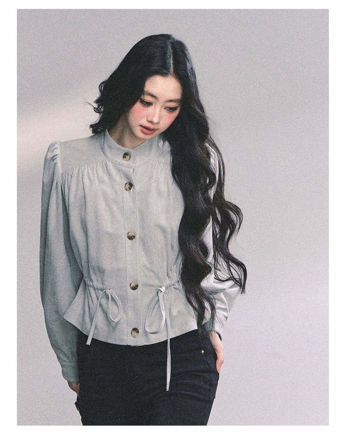 ShaoYeYan Warm Wool Whisper French Loose Fit Tweed Coat