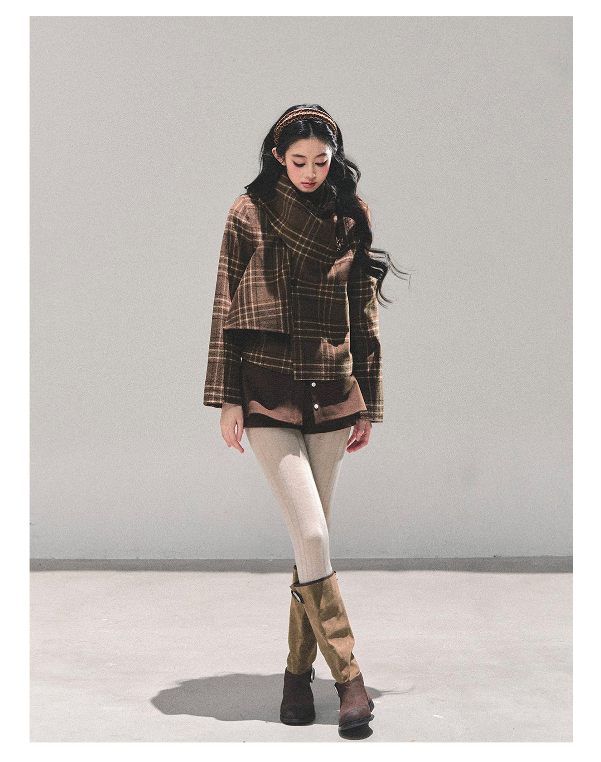 ShaoYeYan Twilight Snow Forest Wool Coat