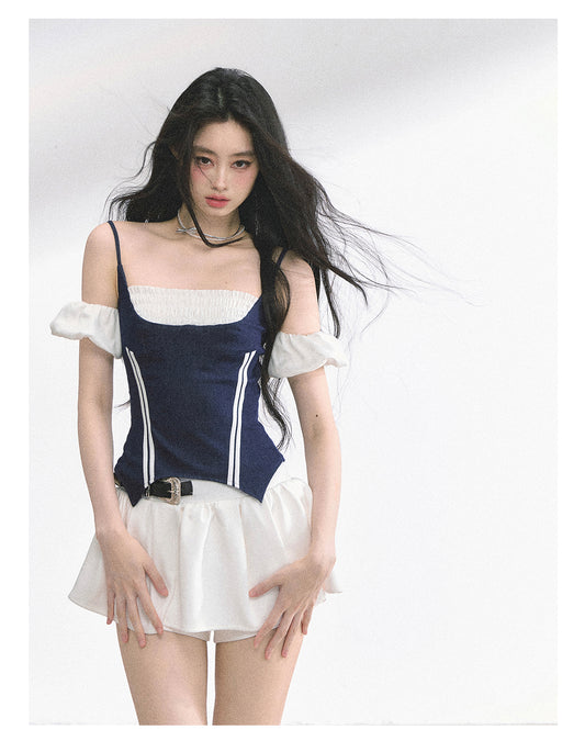 SHAOYEYAN American Style Mock Two-Layer Cami Top