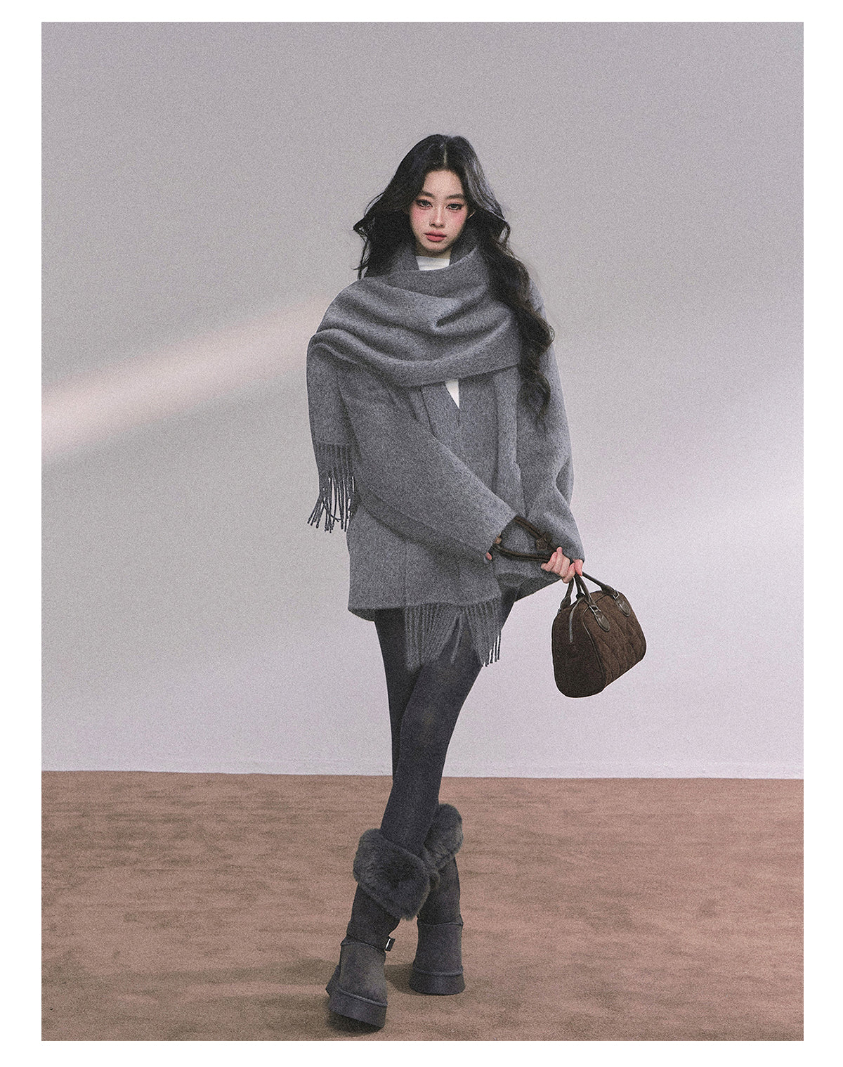 ShaoYeYan British Museum 100% Wool Double-Faced Coat