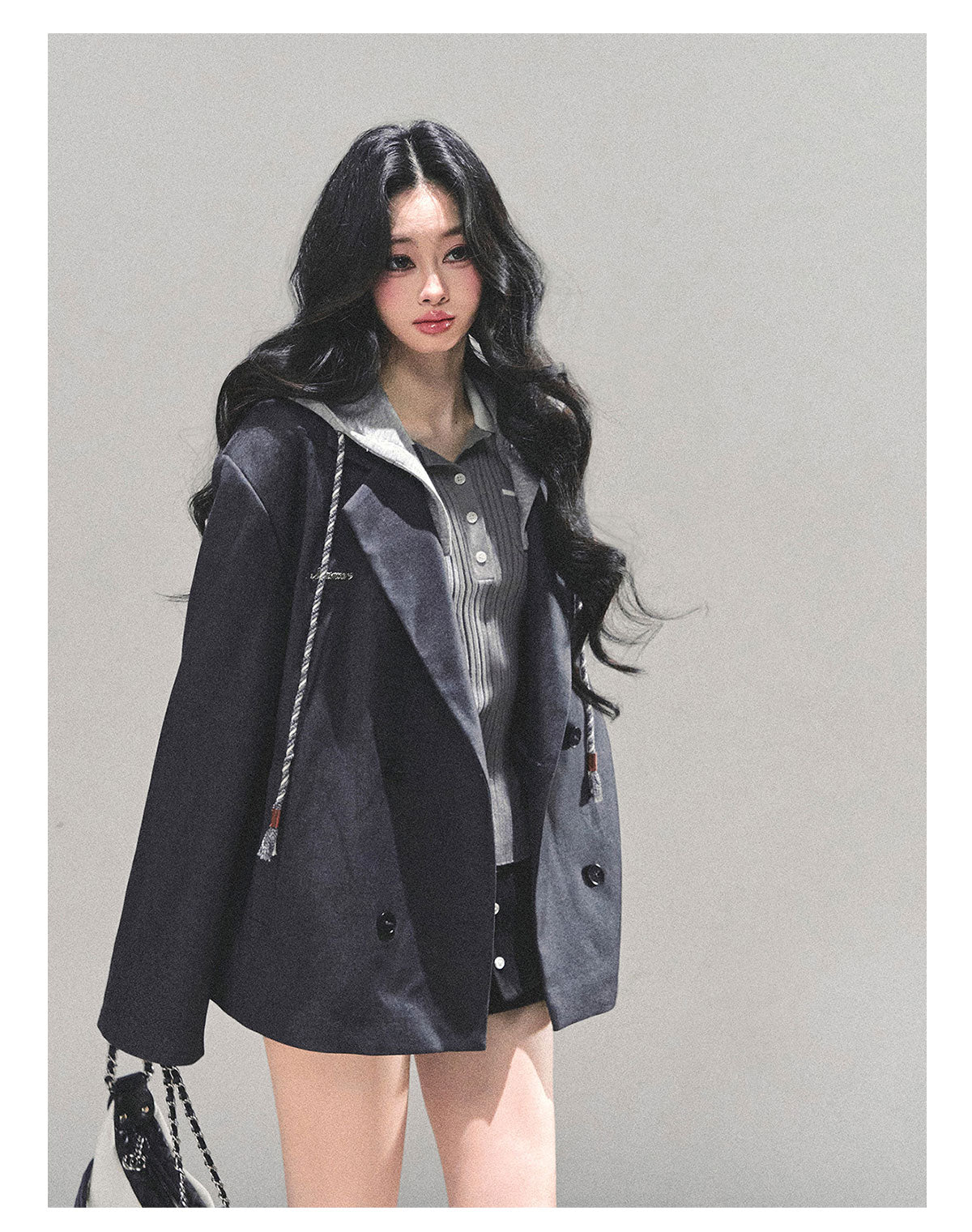 ShaoYeYan Minimalist Silhouette Fake Two-Layer Blazer