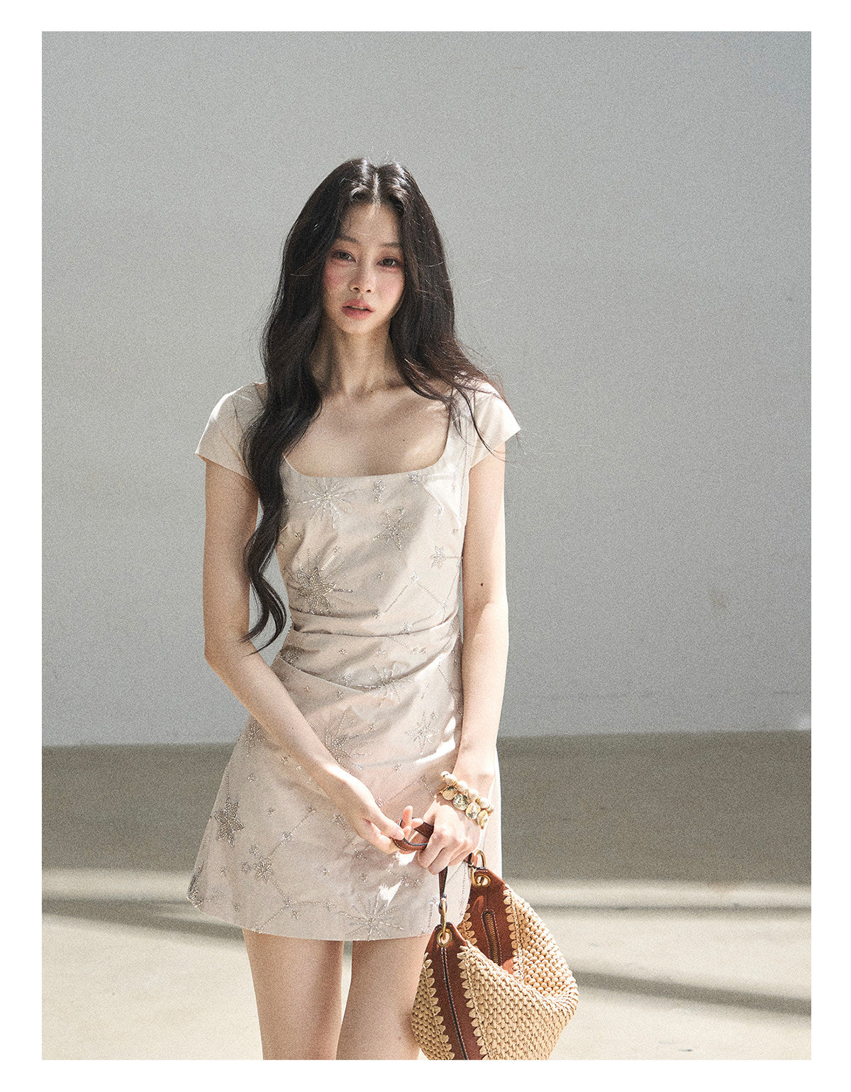 ShaoYeYan Aomalm Summer Slow Motion Elegant Square Neck Dress