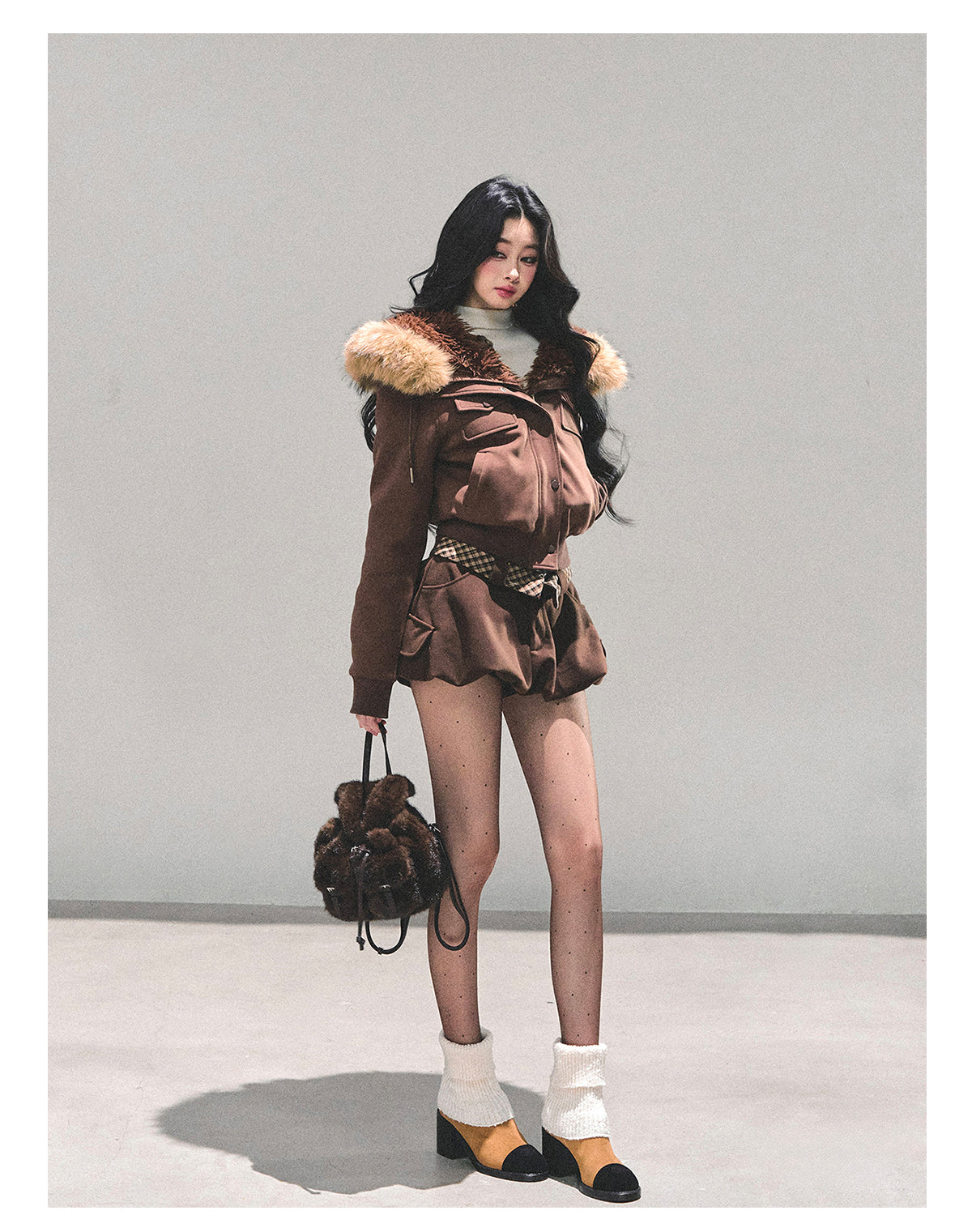 ShaoYeYan Snowflake Embrace Winter Hooded Jacket