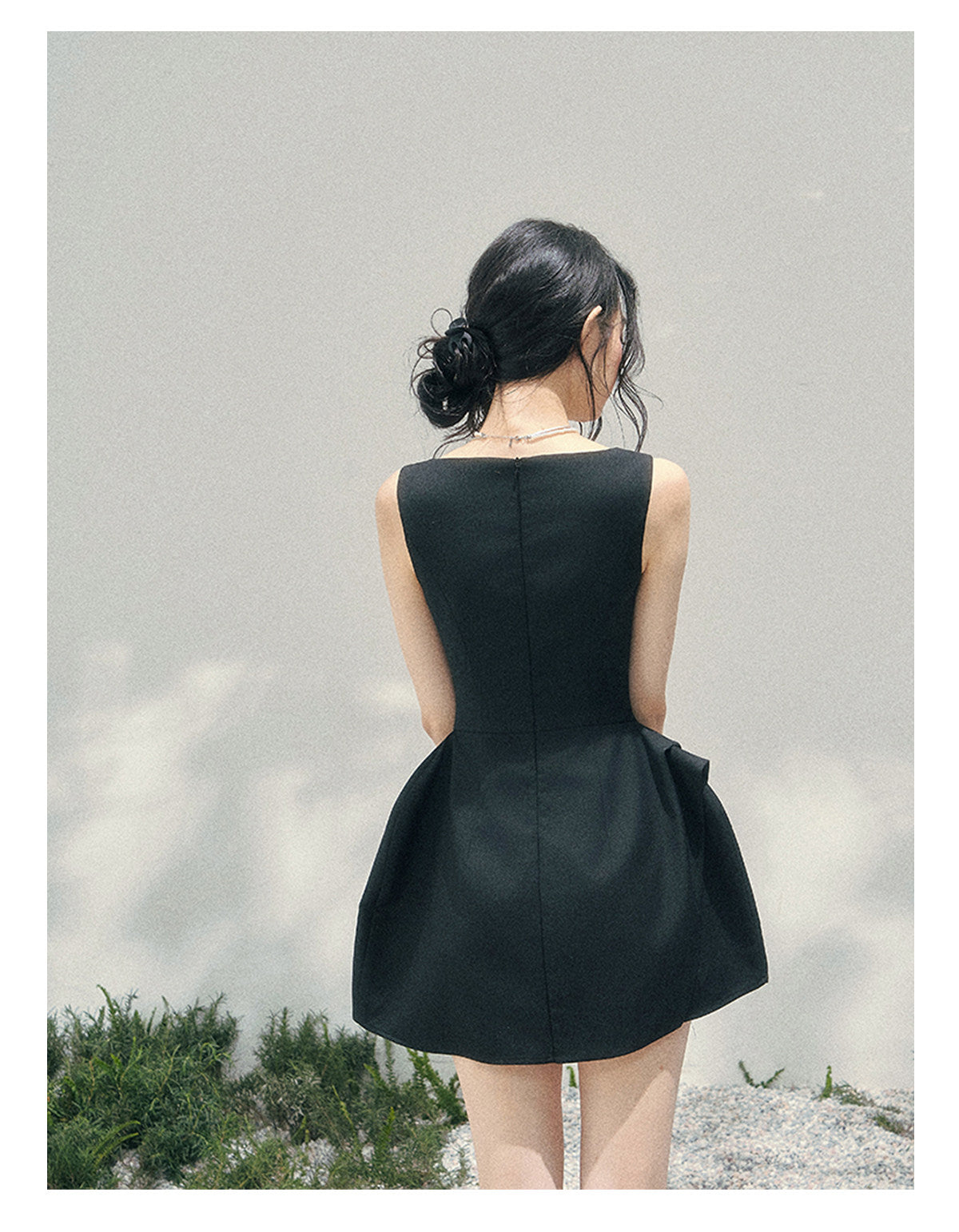ShaoYeYan Aomalm Her Sweetness Sinks Fake Two-Layer French Dress