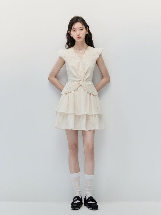 ANNATTO 'Wilderness Love' Apricot Tiered Dress