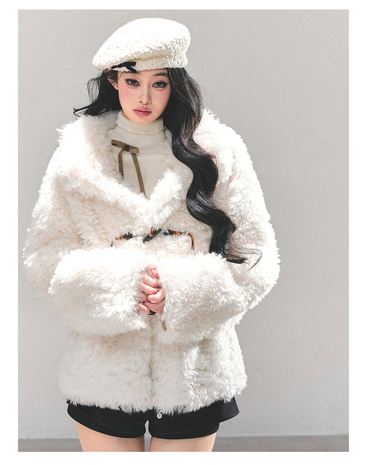 ShaoYeYan Soft Snow Lamb Fur Jacket