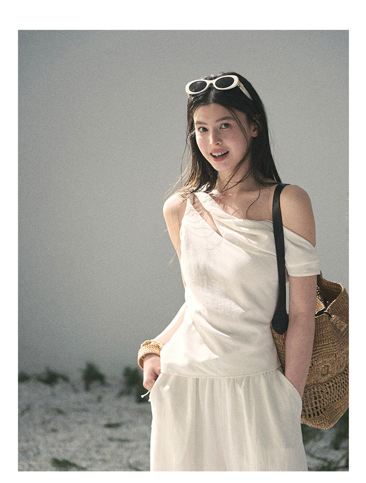 ShaoYeYan Aomalm Clouds Fall on Shoulder Minimalist Casual Set