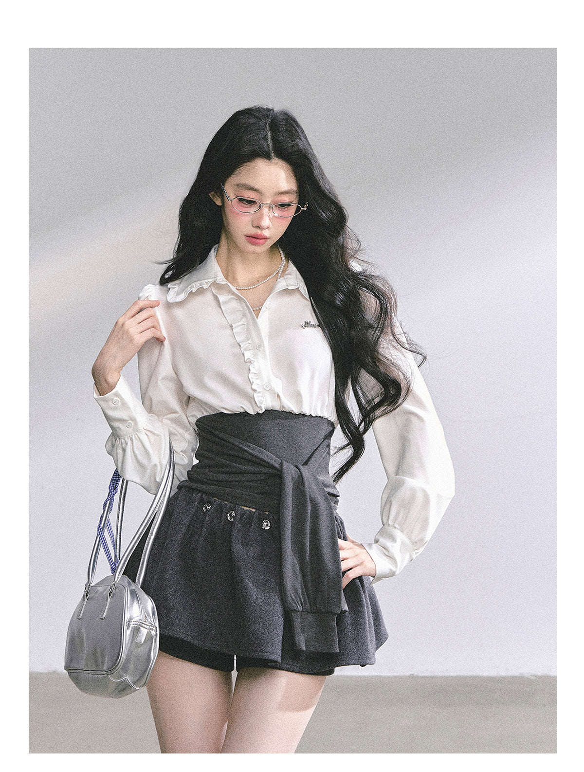 SHAOYEYAN French Inspired Ruffle Sleeve Blouse
