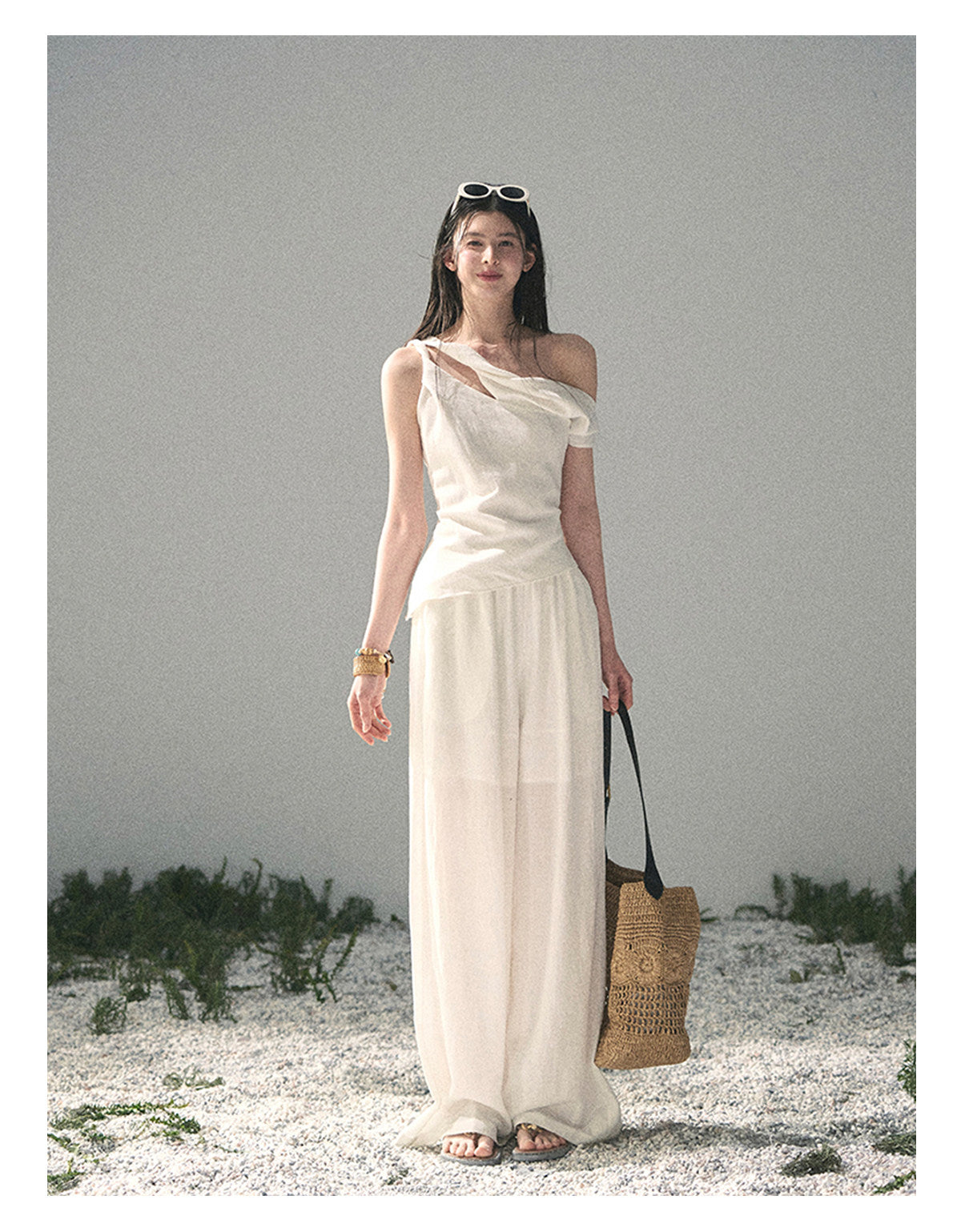 ShaoYeYan Aomalm Clouds Fall on Shoulder Minimalist Casual Set
