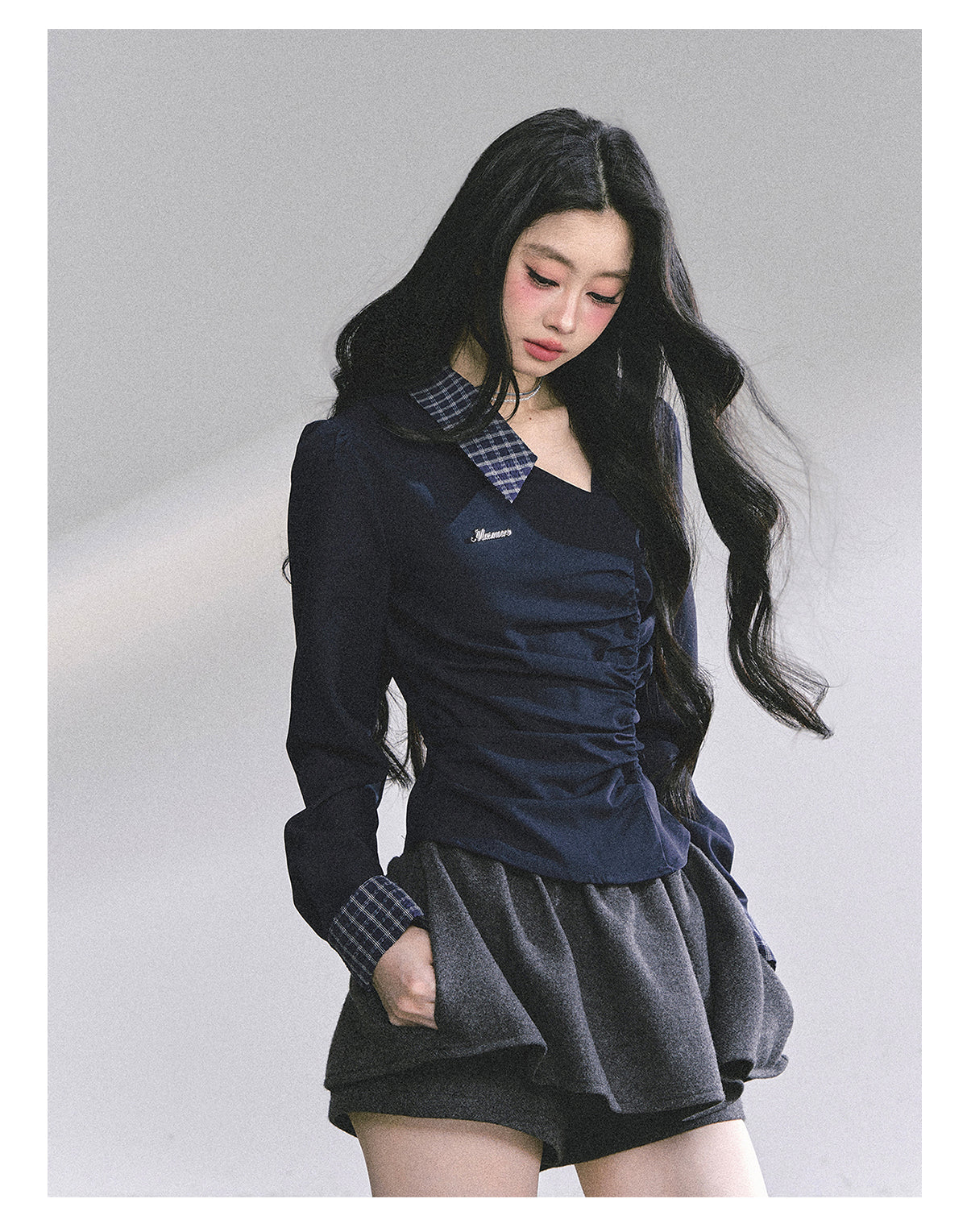 SHAOYEYAN American Relaxed Fit Waist-Defining Shirt