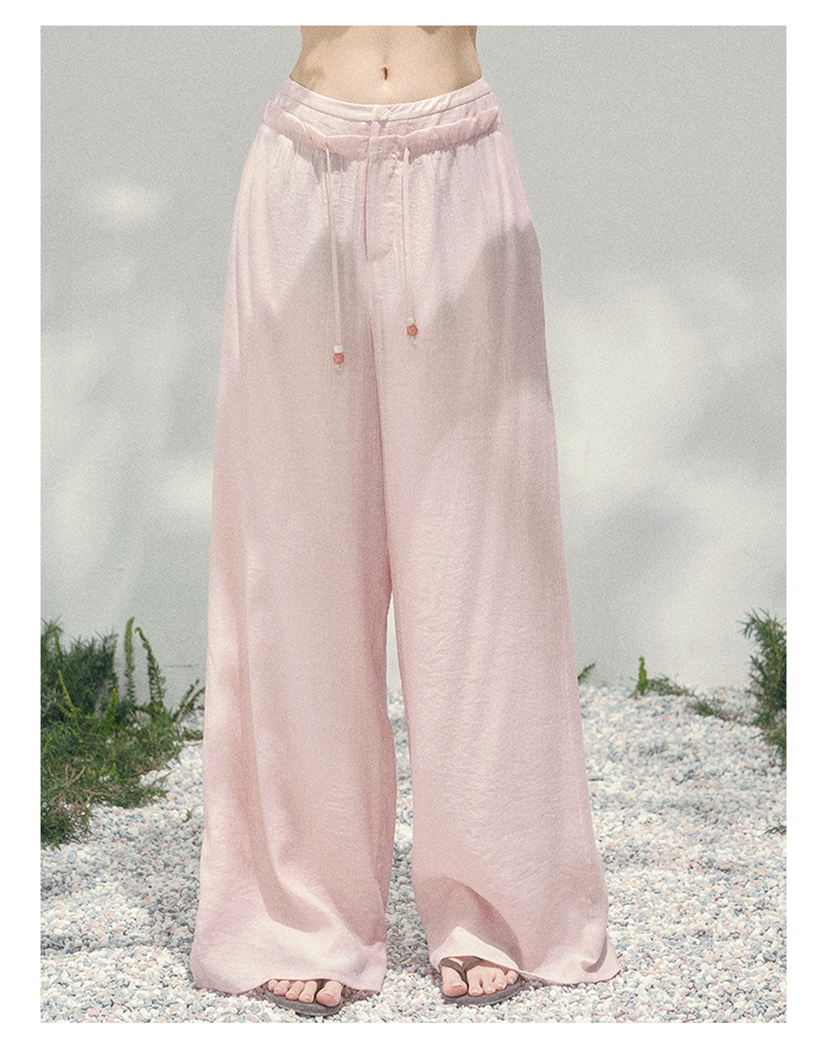 ShaoYeYan Aomalm Light Mist Wandering Wide-Leg Pants