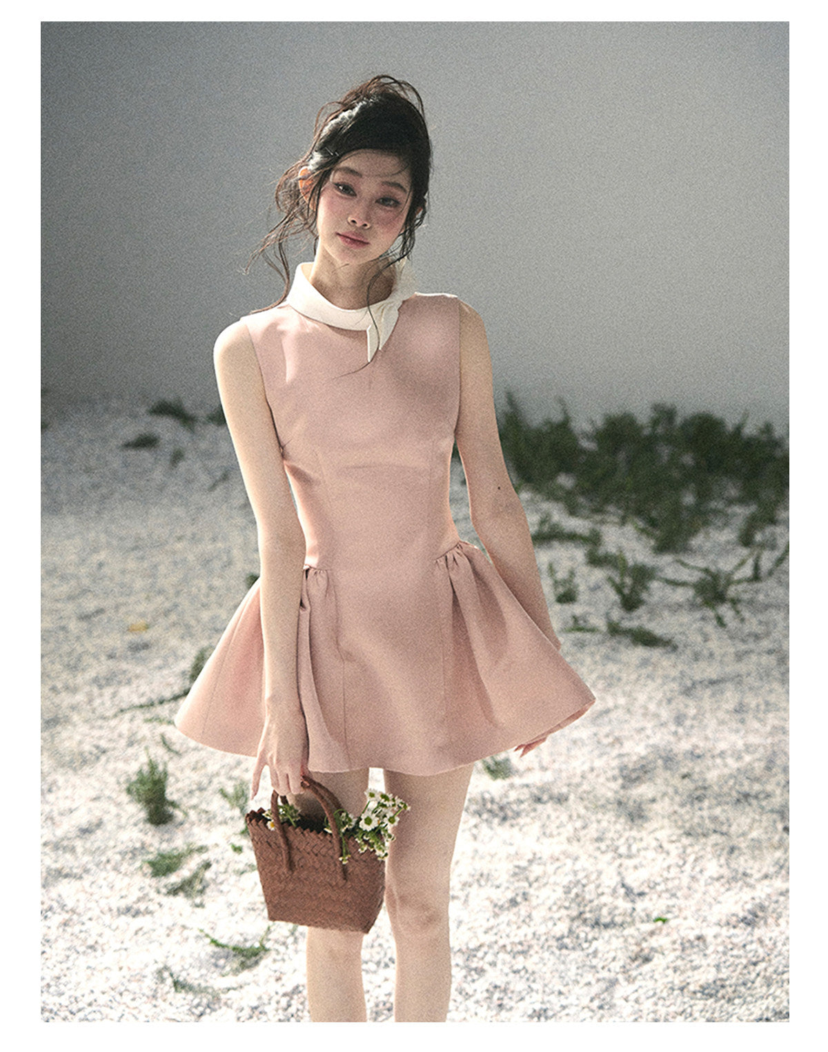ShaoYeYan Aomalm Satin Knot Luxe Party Dress