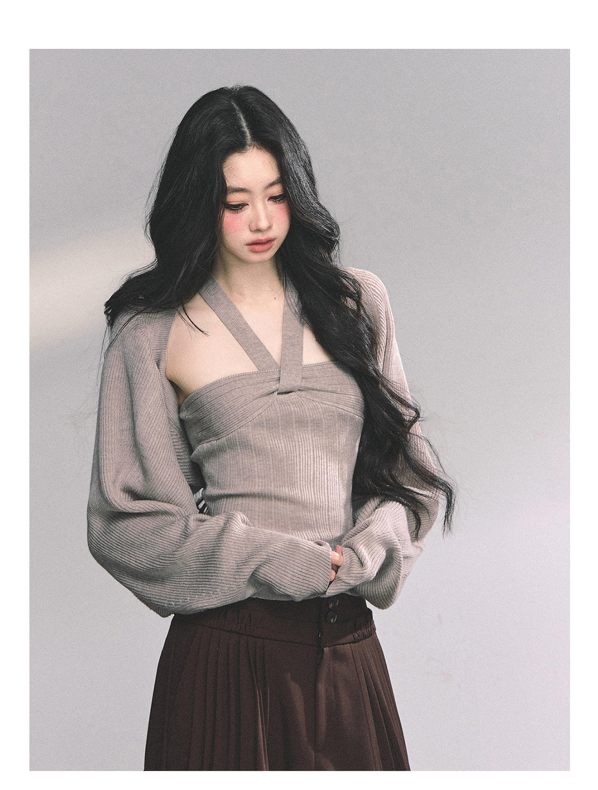 ShaoYeYan Spoiled Heiress French Knit Set