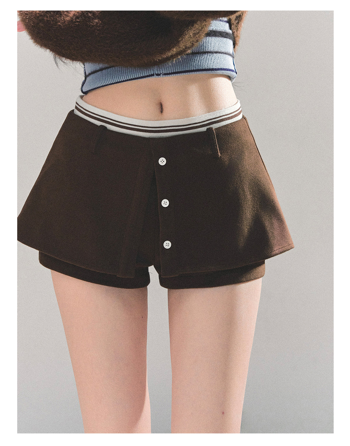ShaoYeYan Korean Girl Vibe A-Line Skirt Pants