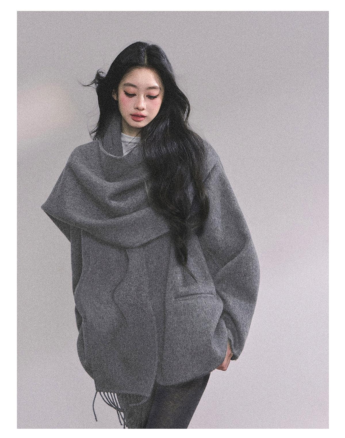 ShaoYeYan British Museum 100% Wool Double-Faced Coat