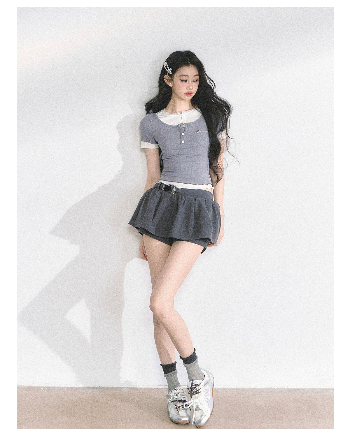 SHAOYEYAN Liliana Fake Two-Piece Lace T-Shirt