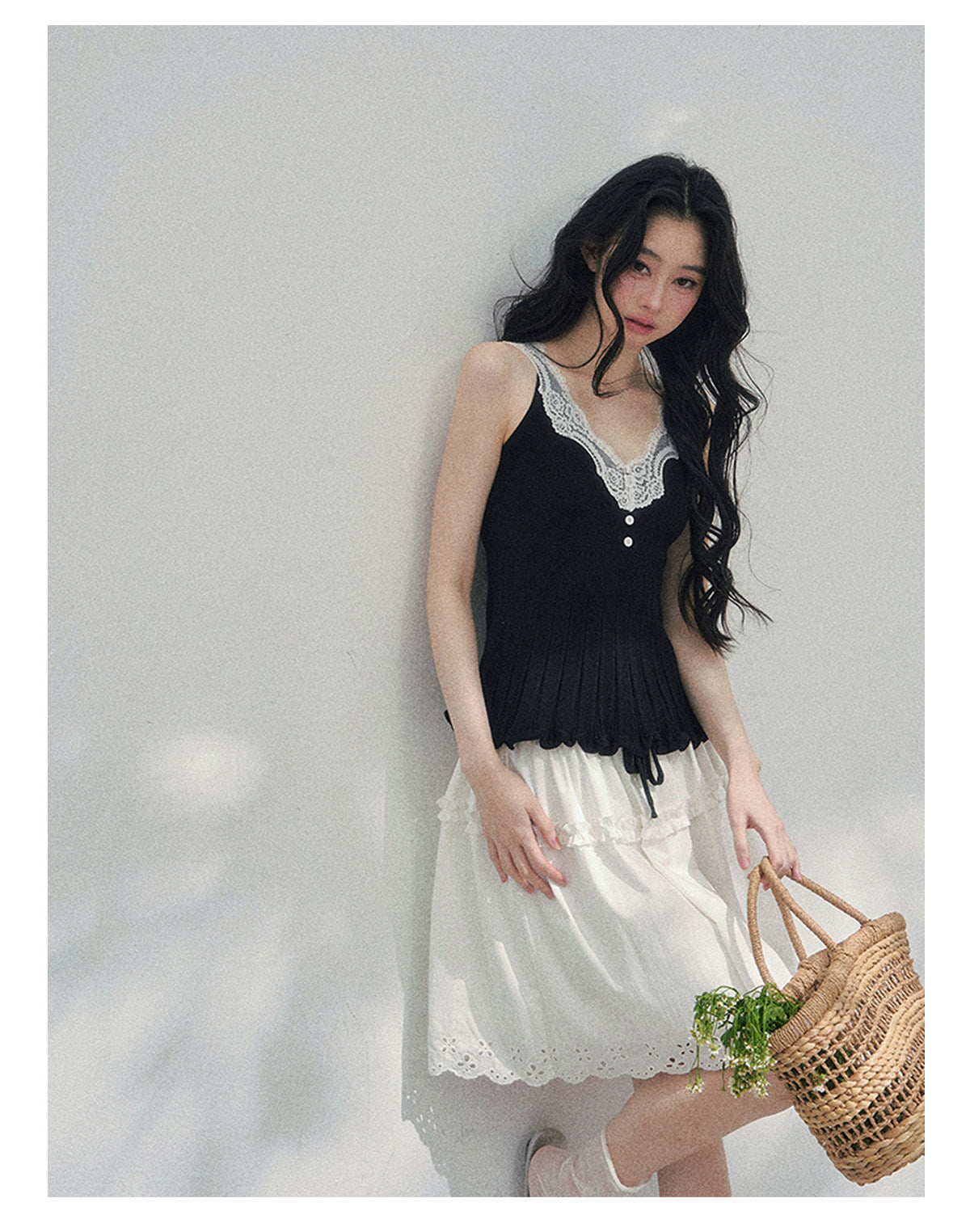 ShaoYeYan Aomalm Lace's Blank Space Camisole Set