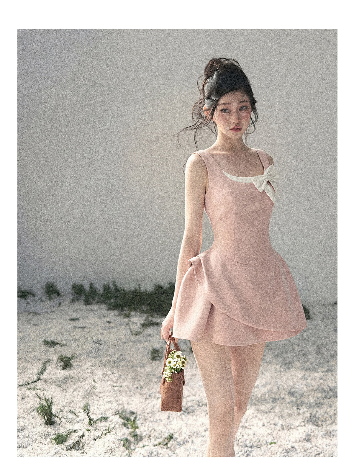 ShaoYeYan Aomalm Her Sweetness Sinks Fake Two-Layer French Dress