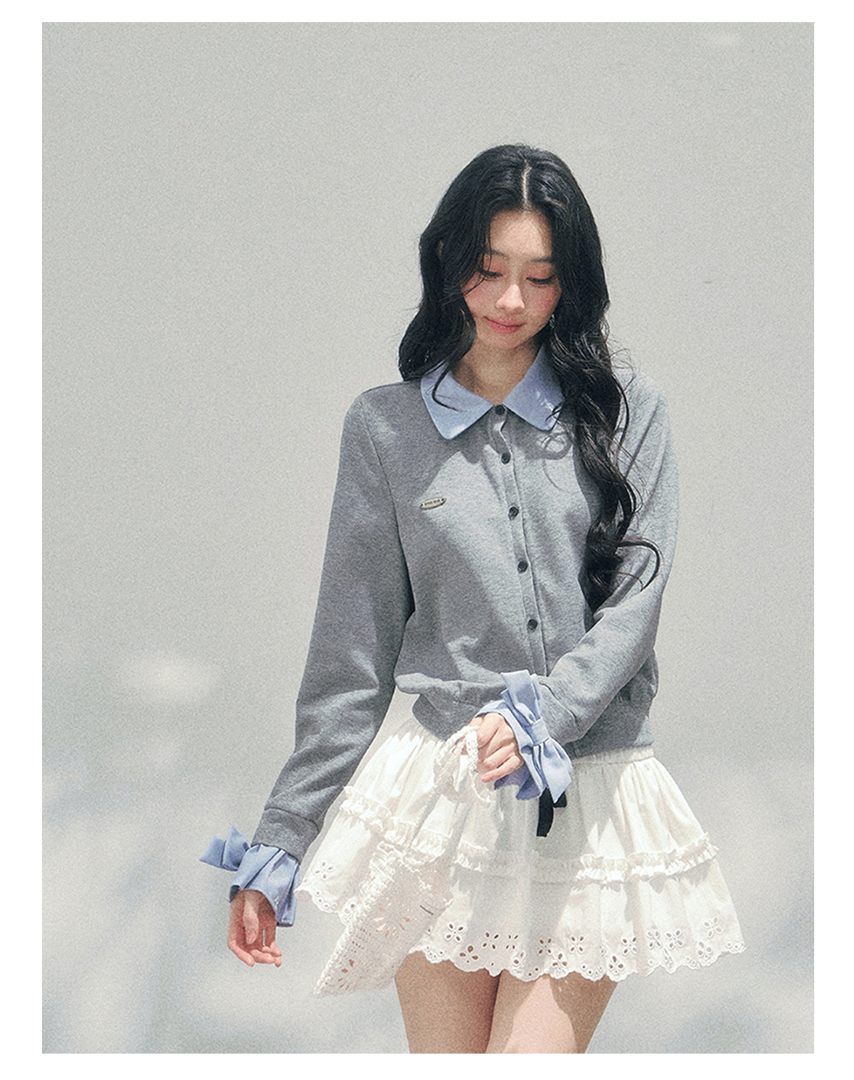 ShaoYeYan Aomalm Hyde Diary Fake Two-Layer American Sweater