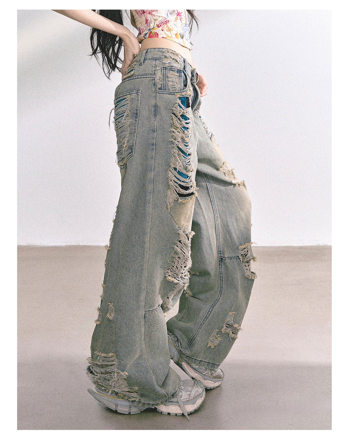 SHAOYEYAN American Streetwear Ripped Jeans