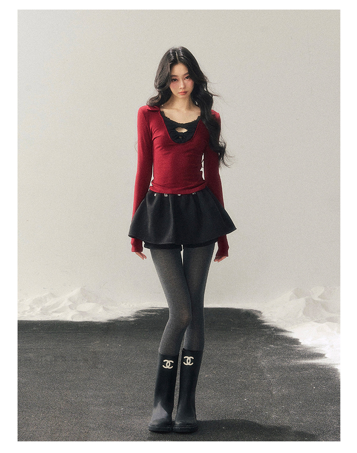 ShaoYeYan Aomalm Silent Resonance Bow Lace Top