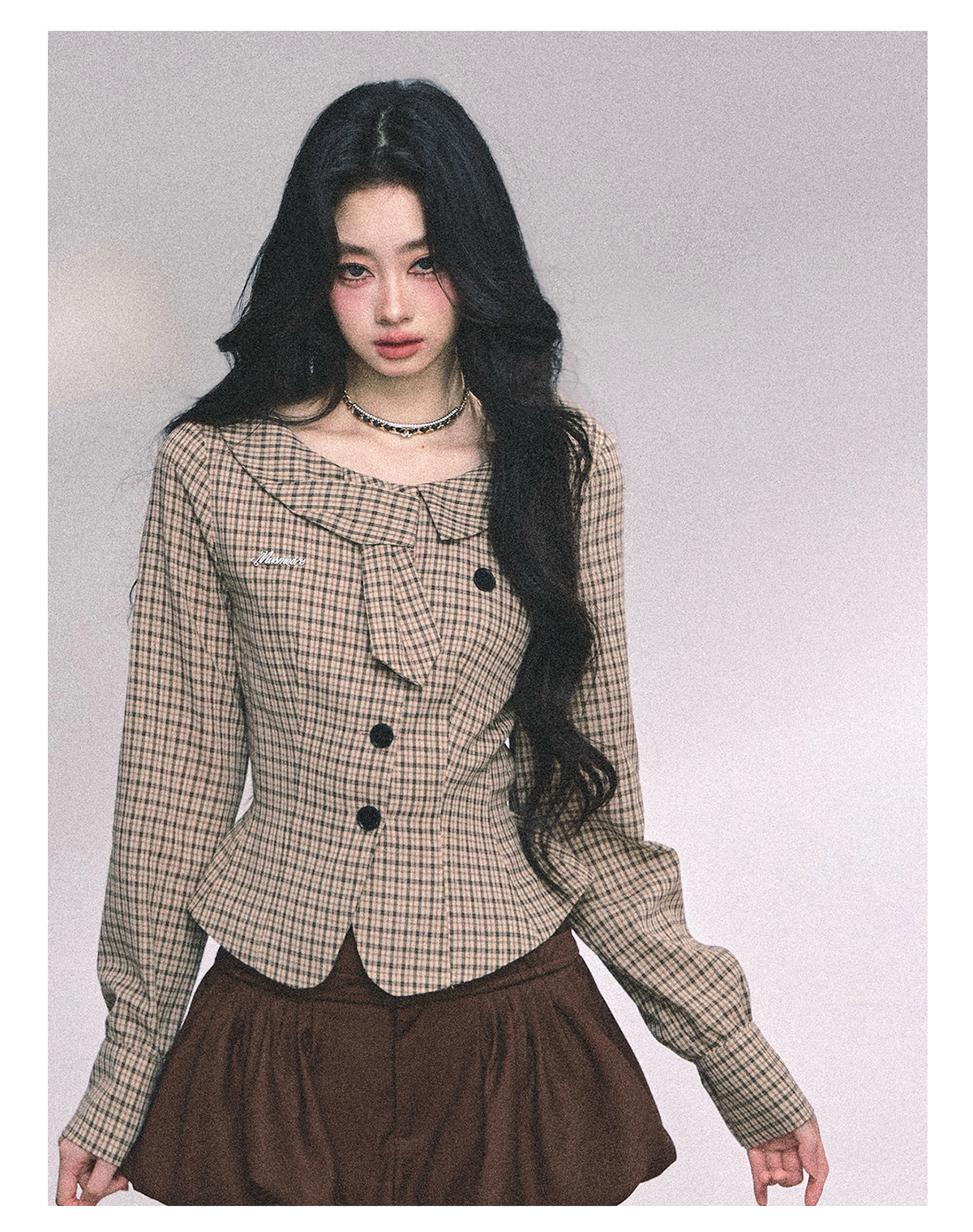 ShaoYeYan Ing Art Student American Plaid Shirt