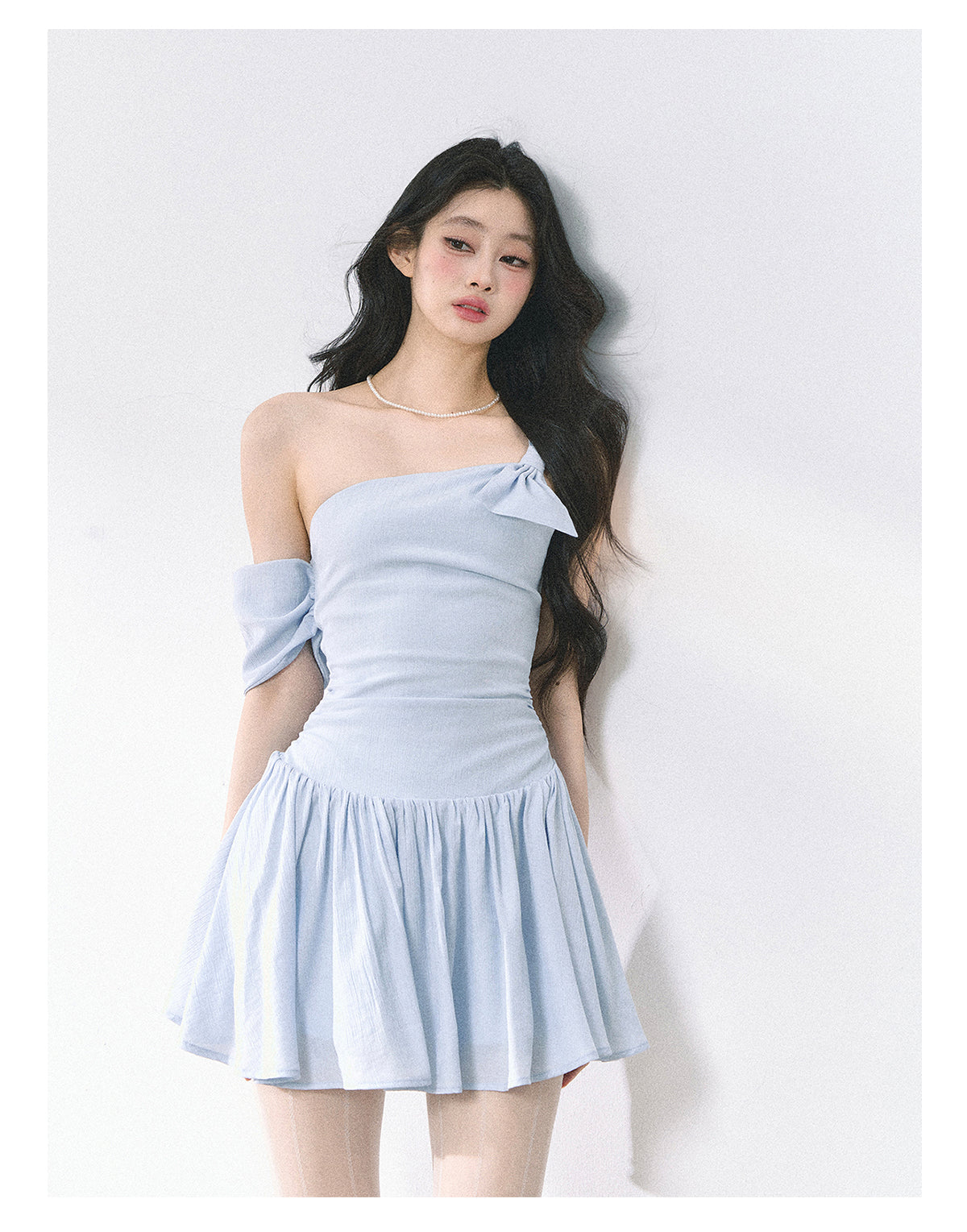 SHAOYEYAN French Off-Shoulder Bodycon Dress
