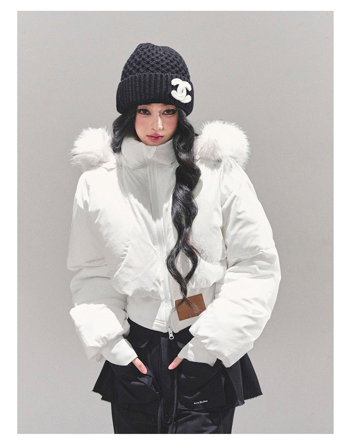 ShaoYeYan Loose Hooded Short Padded Jacket