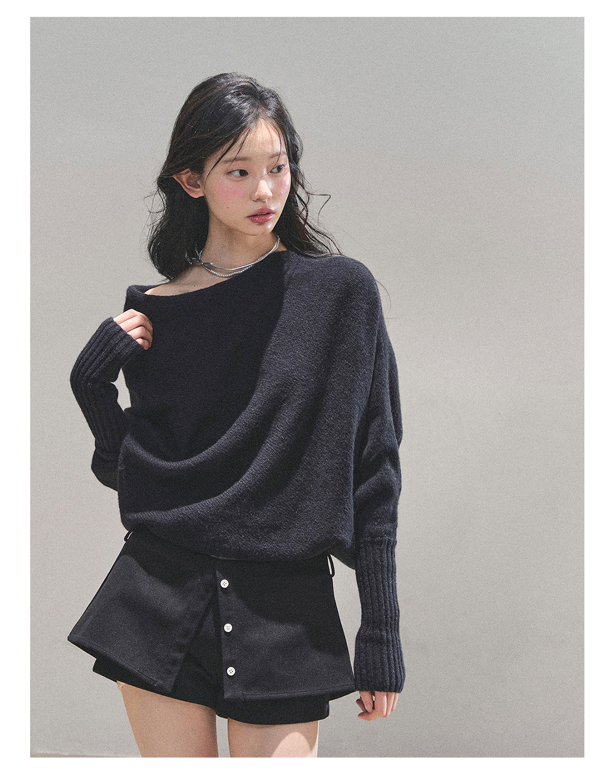 ShaoYeYan Aomalm Minimalist French Soft Style Sweater