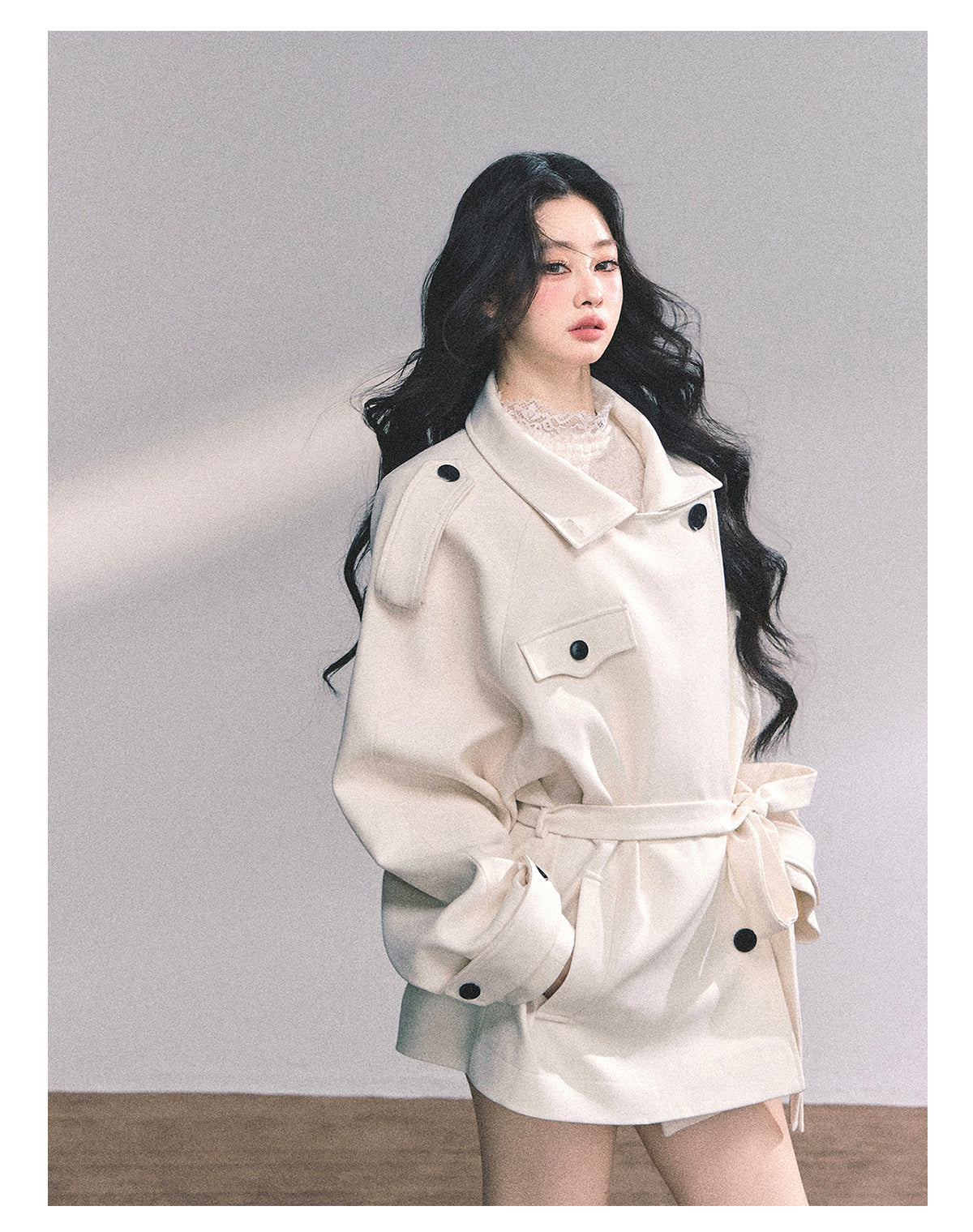 ShaoYeYan Shanghai Socialite British Style Loose Tweed Coat