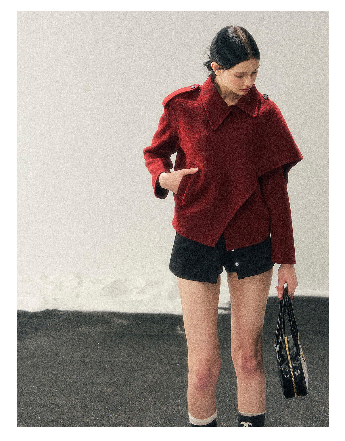 ShaoYeYan Aomalm She Hears The Snow Melt British Wool Coat