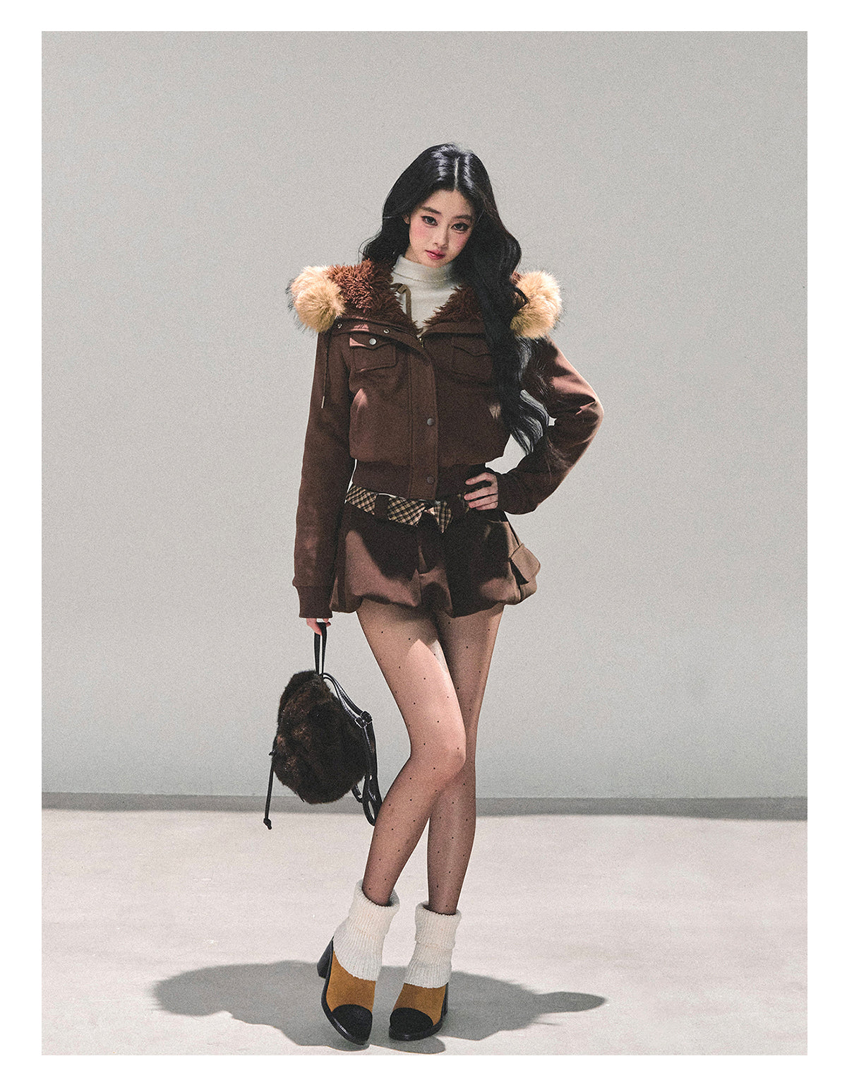 ShaoYeYan Snowflake Embrace Winter Hooded Jacket