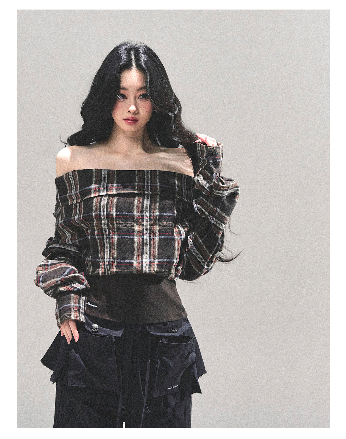 ShaoYeYan Forest Whisper Long Sleeve Striped Shirt