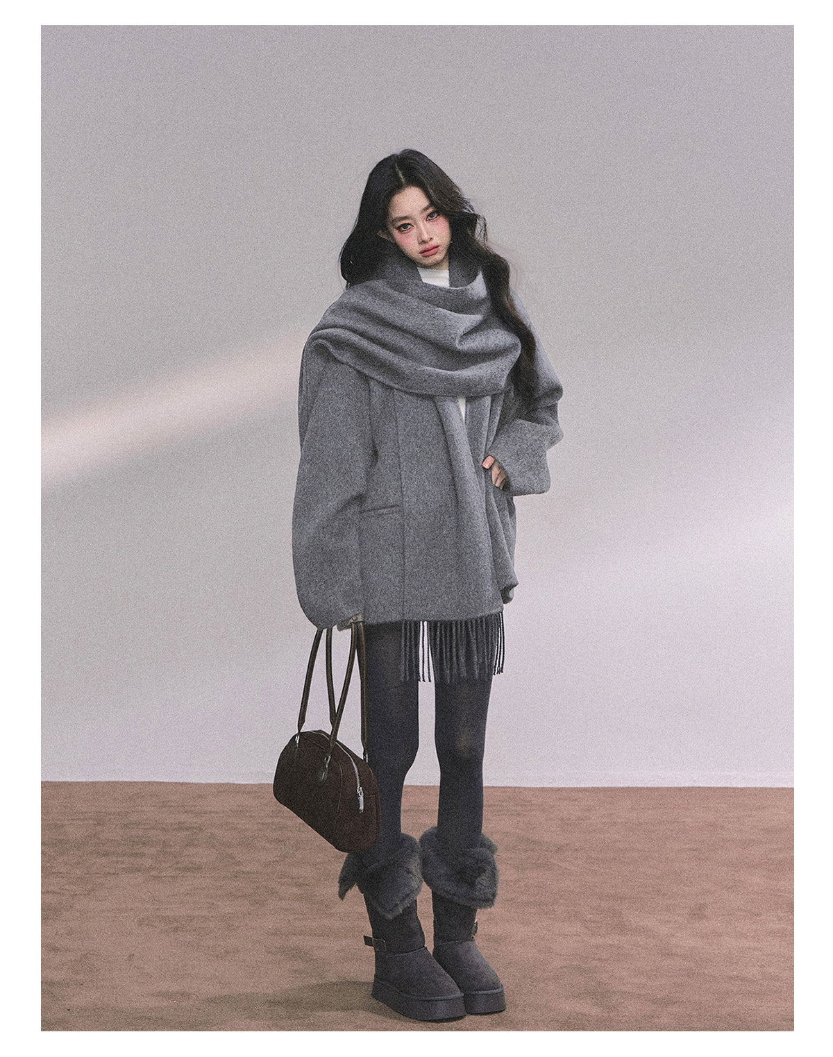 ShaoYeYan British Museum 100% Wool Double-Faced Coat