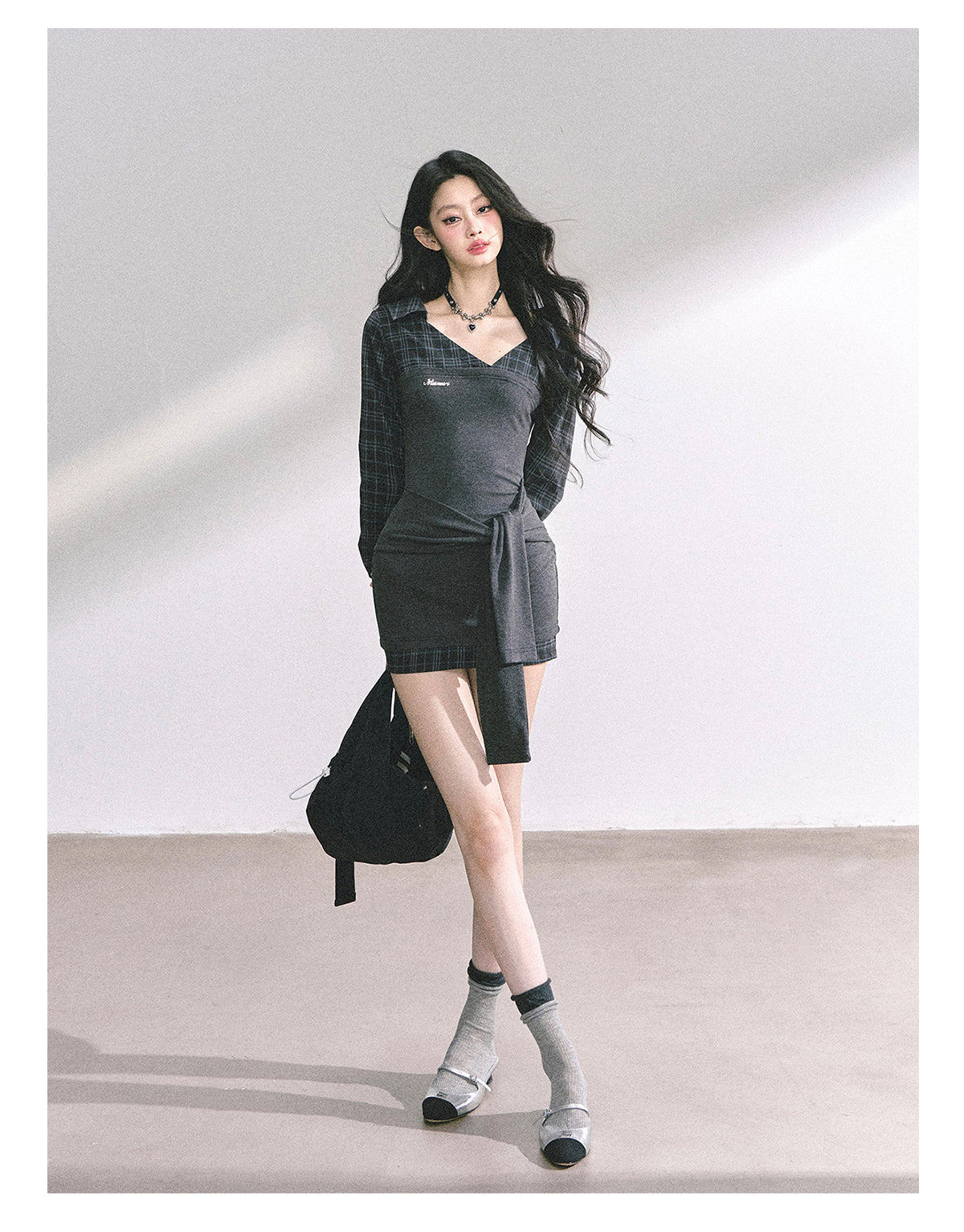 SHAOYEYAN American Style Plaid Bodycon Dress