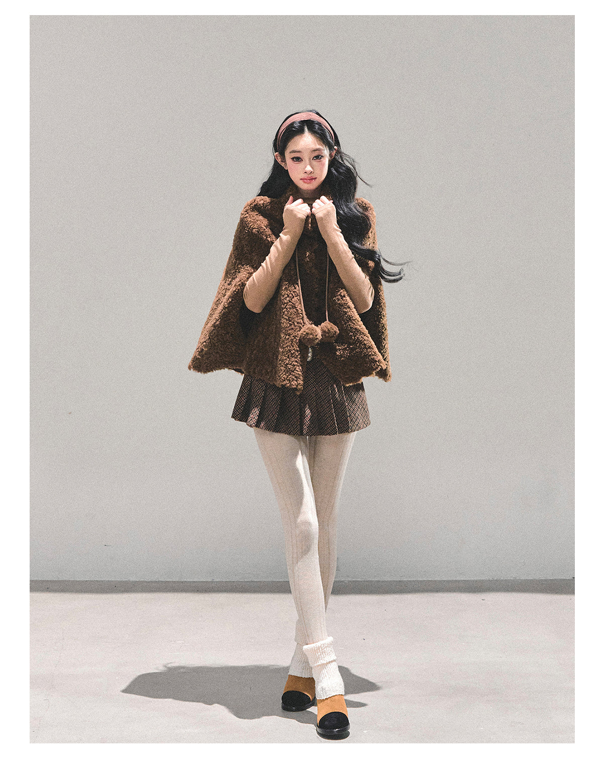 ShaoYeYan Dusk Warmth Loose Lamb Fur Coat