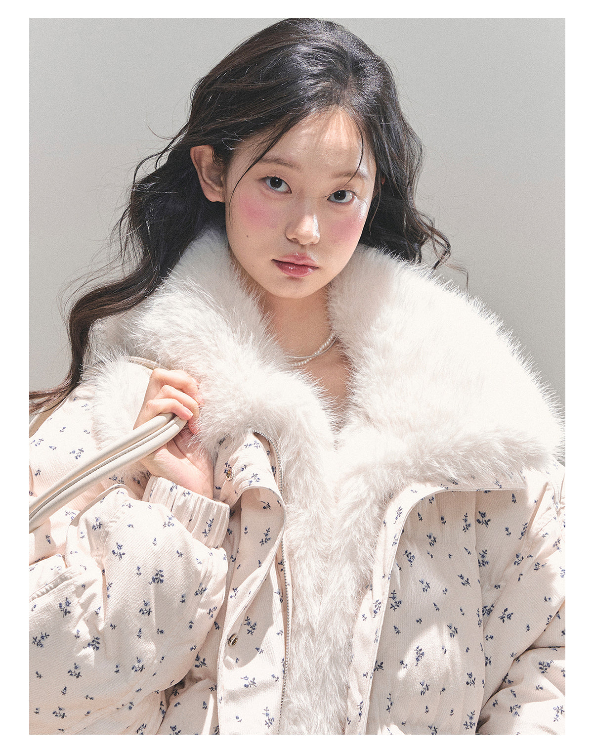 ShaoYeYan Silent Blue White Duck Down Puffer Jacket