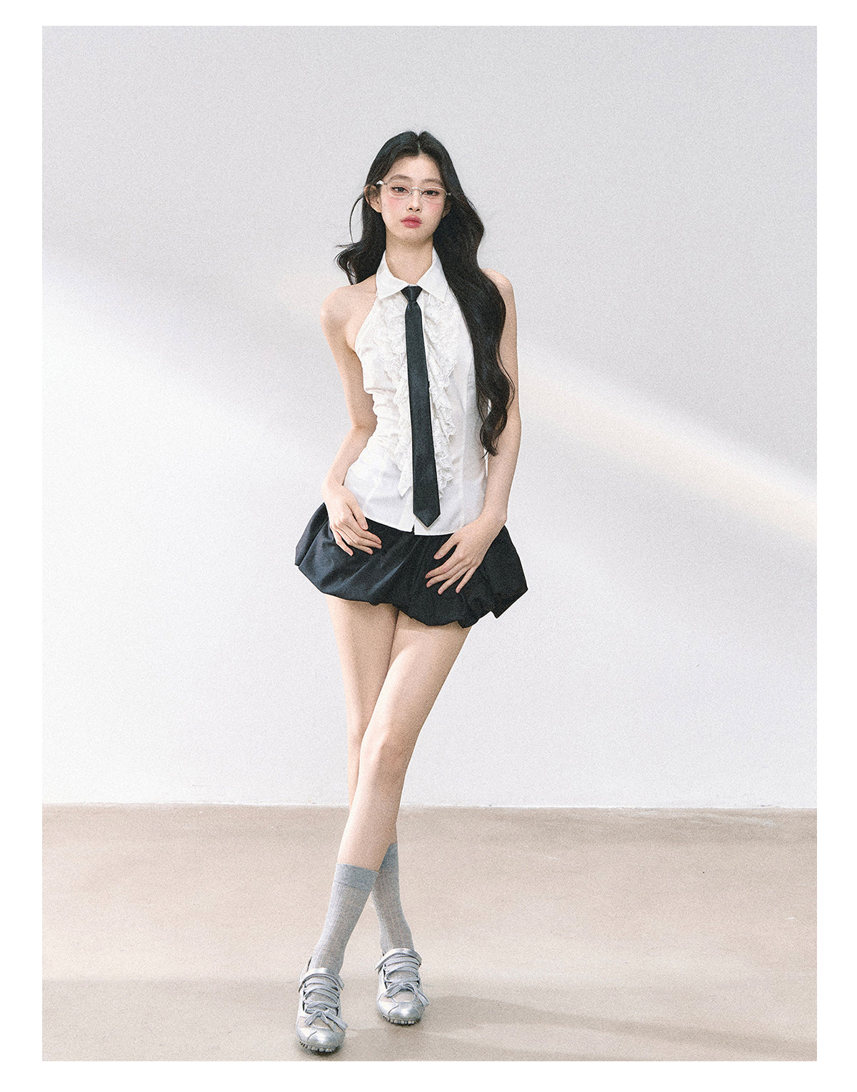 SHAOYEYAN French Lace Blouse (with tie)