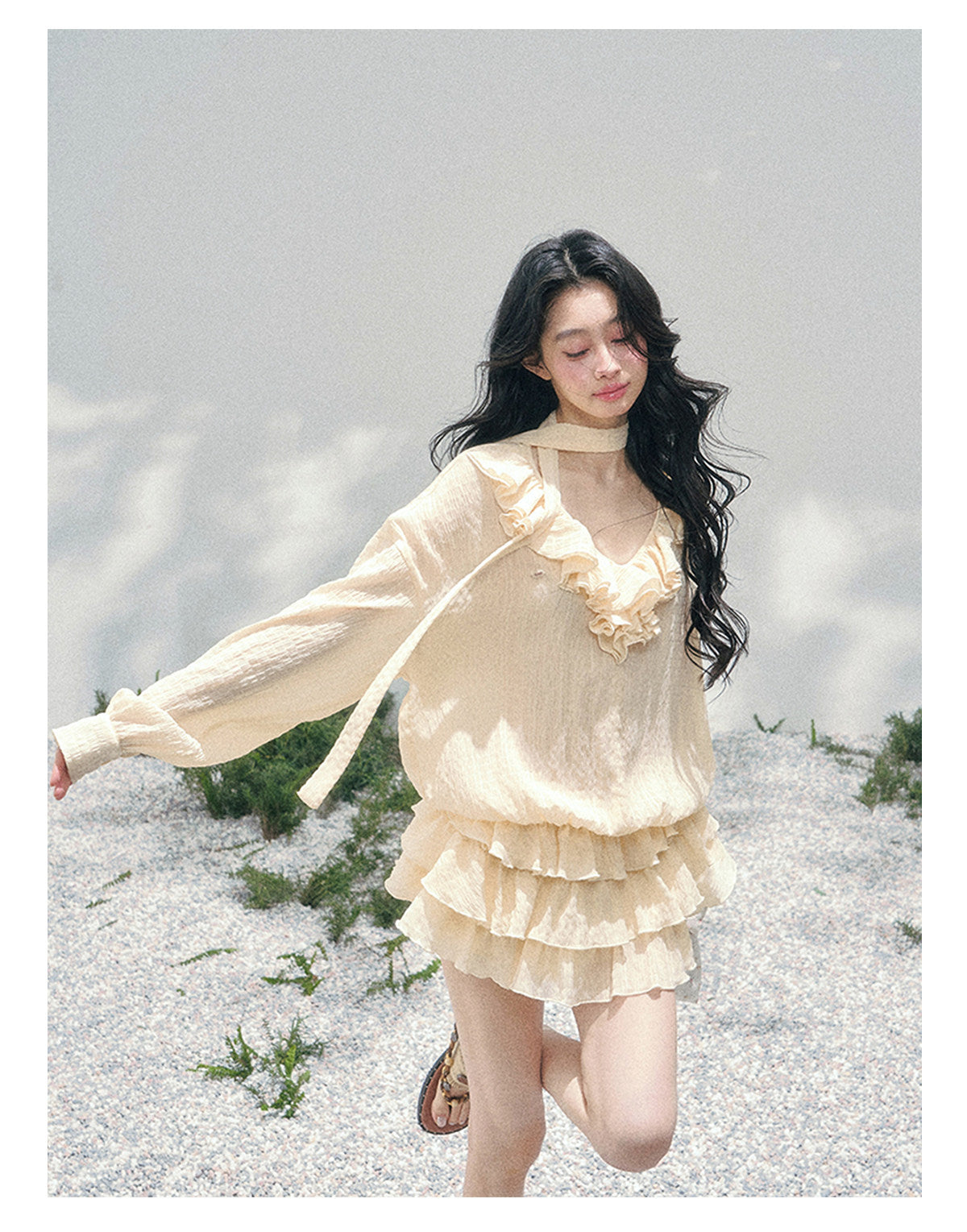 ShaoYeYan Aomalm Evening Breeze Skirt French Dress