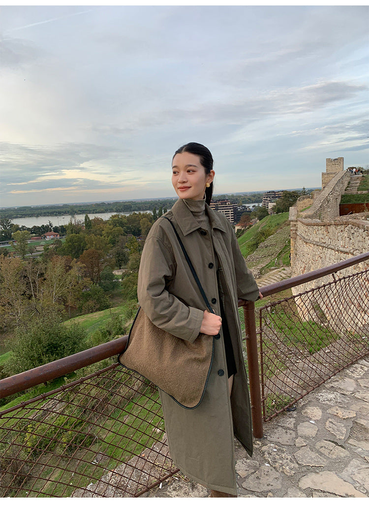 Pusumede Belted Cotton Trench Coat