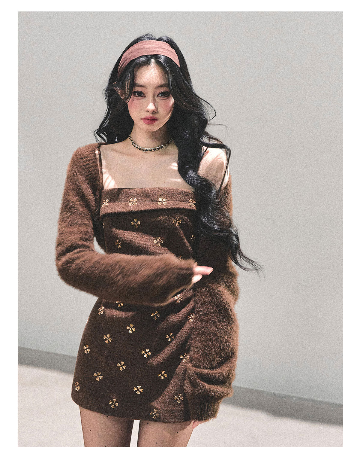 ShaoYeYan Begonia Never Sleeps Knit Dress Set