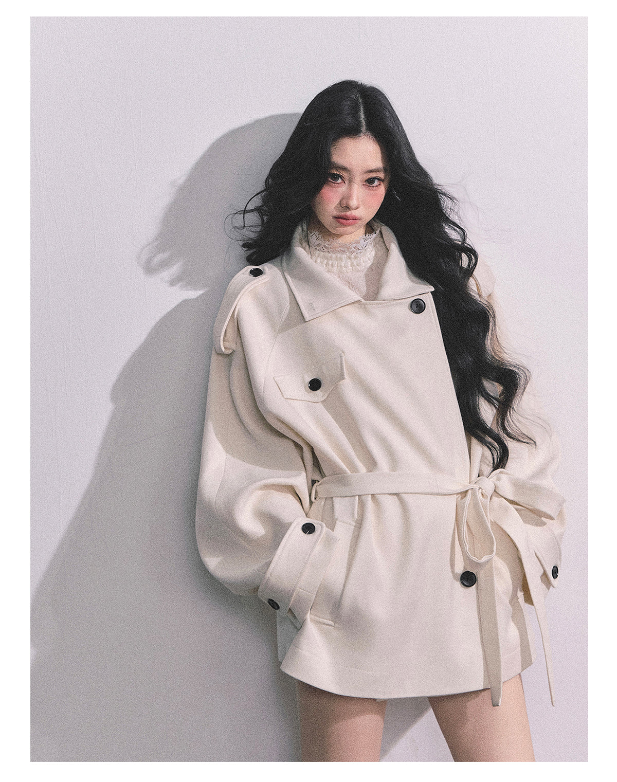 ShaoYeYan Shanghai Socialite British Style Loose Tweed Coat