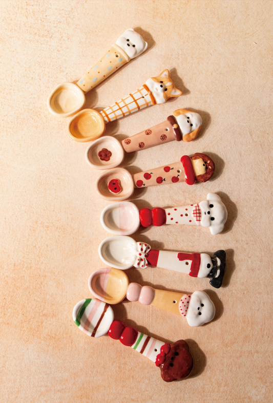 CONGSTUDIO Hand-Painted Ceramic Puppy Spoon
