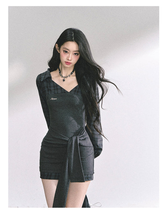 SHAOYEYAN American Style Plaid Bodycon Dress